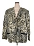 Stephanie Thomas 100% Polyester Animal Print Gold Blazer Size 24 - photo 1