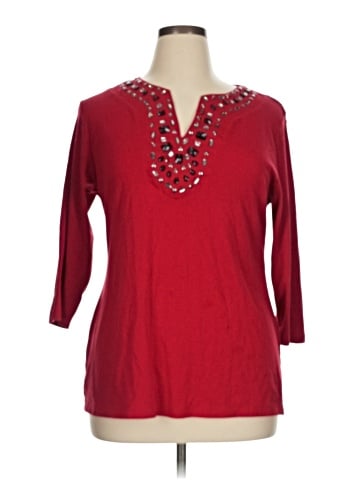 Karen Scott 3/4 Sleeve Top (view 1)