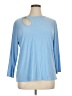 Nine West Blue 3/4 Sleeve Top Size XL - photo 1