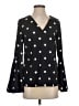 Banana Republic 100% Polyester Polka Dots Black Long Sleeve Blouse Size XS - photo 1