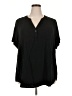 Torrid 100% Rayon Black Short Sleeve Blouse Size 4X Plus (4) - photo 1