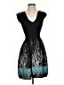 M.S.S.P. Graphic Black Cocktail Dress Size XS - photo 1
