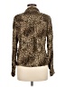 Topshop 100% Viscose Animal Print Gold Long Sleeve Blouse Size 8 - photo 2