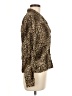 Topshop 100% Viscose Animal Print Gold Long Sleeve Blouse Size 8 - photo 4
