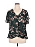 Weston 100% Polyester Green Short Sleeve Blouse Size XL - photo 1