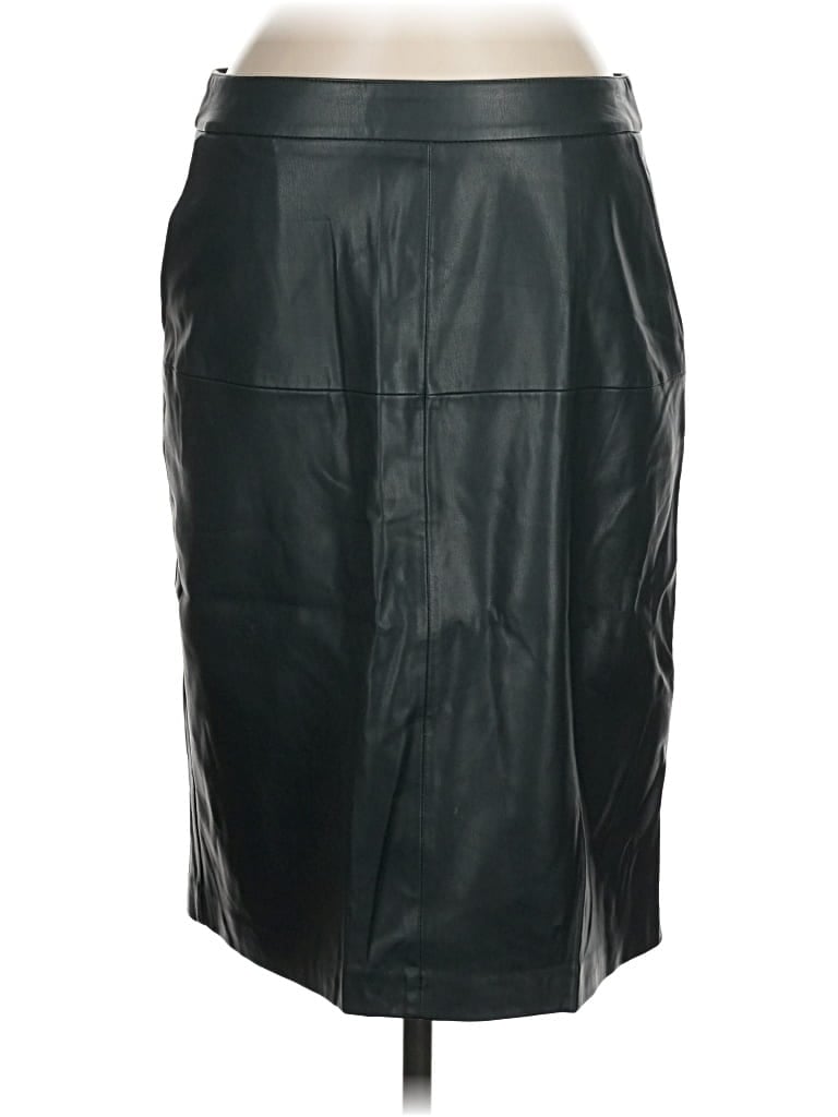Pre-owned Mng Faux Leather Skirt In Gray
