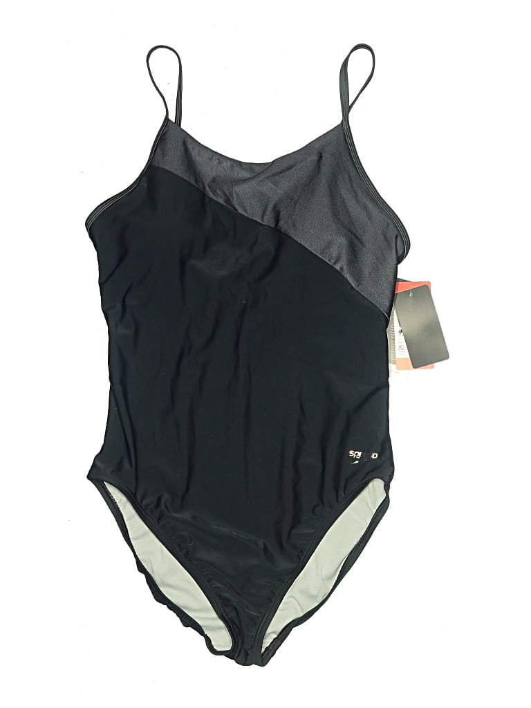 Pre-owned Speedo One Piece Swimsuit In Black