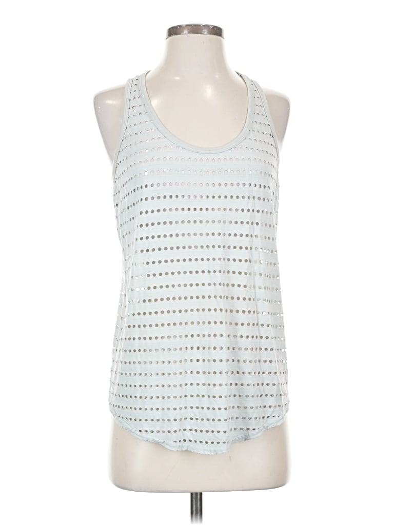 Pre-owned Hard Tail Tank Top Blue Halter Neckline Tops