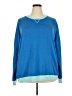 Fantaslook Color Block Blue Pullover Sweater Size 2X - photo 1