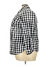 Relativity 100% Cotton Checkered-gingham Black 3/4 Sleeve Button-Down Shirt Size 3X - photo 5