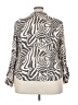 Zac & Rachel Animal Print Ivory Long Sleeve Blouse Size 2X - photo 2
