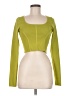 Happily Grey 100% Polyester Green Long Sleeve Top Size M - photo 1