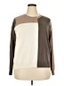 M&S 100% Acrylic Color Block Brown Pullover Sweater Size 20 - photo 1