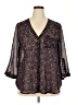 Maurices 100% Polyester Black 3/4 Sleeve Blouse Size XXL - photo 1