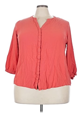 Great Northwest Indigo 3/4 Sleeve Blouse (view 1)