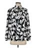 J.Crew 100% Polyester Print Silver Long Sleeve Blouse Size 4 - photo 1