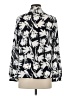 J.Crew 100% Polyester Print Silver Long Sleeve Blouse Size 4 - photo 2