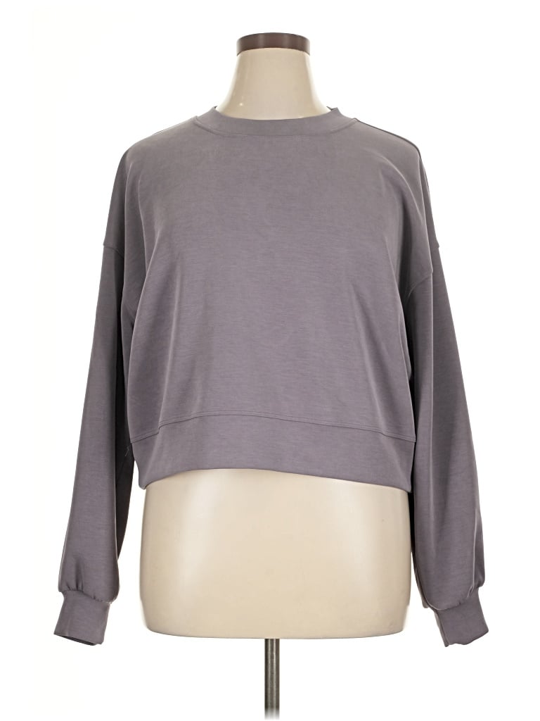 Pre-owned Lululemon Athletica Sweatshirt In Gray