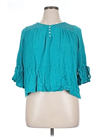 Skies Are Blue 3/4 Sleeve Blouse (view 1)