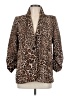 Slate & Willow Animal Print Brown Blazer Size M - photo 1