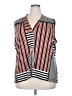 Calvin Klein Stripes Red Sleeveless Button-Down Shirt Size 2X - photo 1