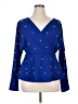 Shein Curve Blue Long Sleeve Blouse Size 1X - photo 1