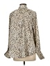 By Together 100% Polyester Animal Print Tan Long Sleeve Blouse Size M - photo 2