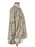 By Together 100% Polyester Animal Print Tan Long Sleeve Blouse Size M - photo 4