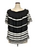 INC International Concepts 100% Polyester Black Short Sleeve Blouse Size XXL - photo 1