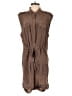 Walter 100% Silk Solid Brown Romper Size 10 - photo 1