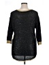 Reba Black 3/4 Sleeve Top Size 1X - photo 2