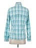 L.L.Bean Plaid Teal Long Sleeve Blouse Size S - photo 2