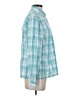 L.L.Bean Plaid Teal Long Sleeve Blouse Size S - photo 4
