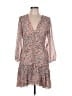 Ali & Jay 100% Polyester Print Brown Casual Dress Size L - photo 1