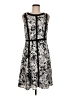 Talbots 100% Polyester Graphic Black Cocktail Dress Size 6 - photo 1
