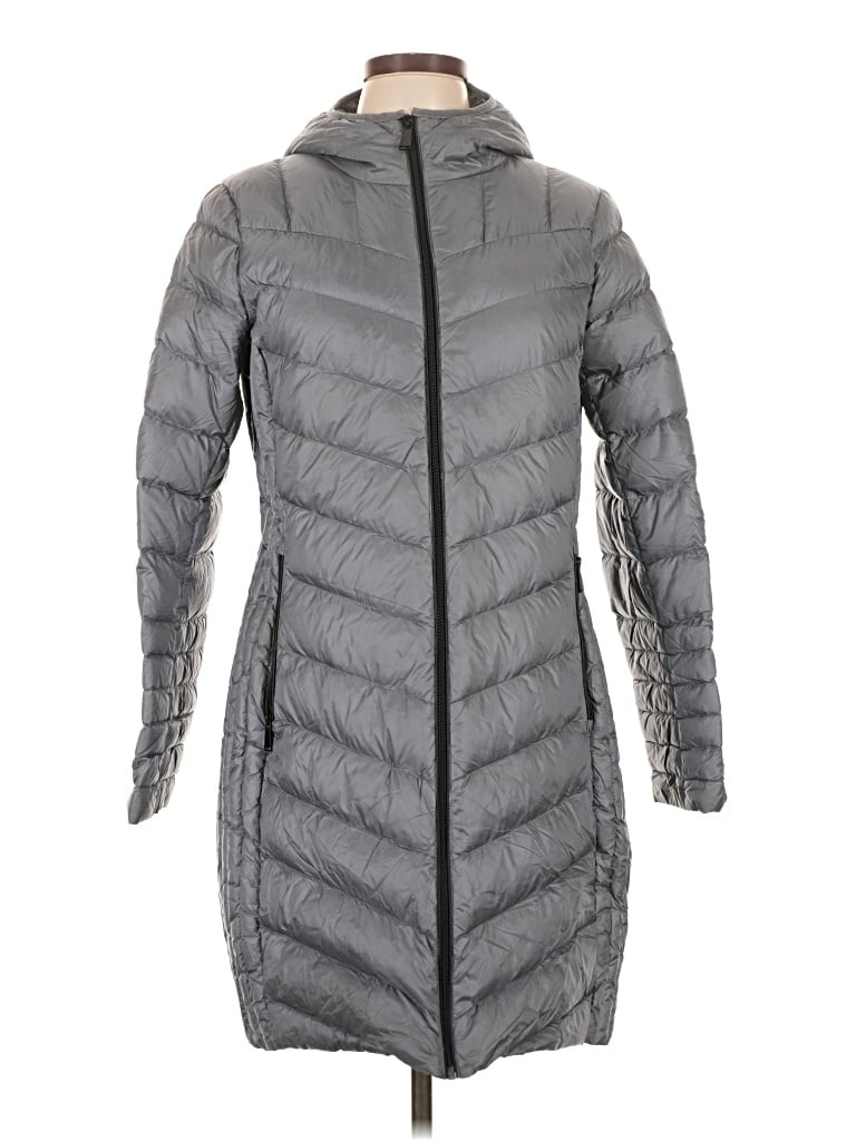 Pre-owned Saks Fifth Avenue Coat In Gray