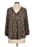 Vince Camuto Floral Black 3/4 Sleeve Blouse Size L - photo 1