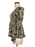 Willow & Root Floral Brown Long Sleeve Blouse Size M - photo 5