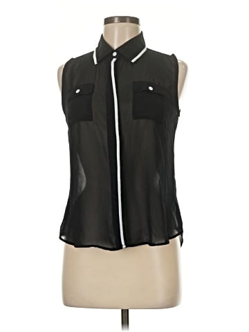 Edge Sleeveless Button-Down Shirt (view 1)