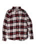 Lands' End 100% Cotton Plaid Red Long Sleeve Button-Down Shirt Size 16 - photo 1