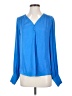 Maison d' Amelie 100% Polyester Blue Long Sleeve Blouse Size S - photo 1
