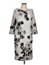 M&Co Print Gray Casual Dress Size 10 - photo 1