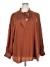 City Chic 100% Polyester Brown 3/4 Sleeve Blouse Size 22 Plus (XL) - photo 1