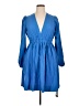 Assorted Brands 100% Polyester Solid Blue Casual Dress Size XL - photo 1