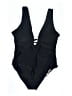 Unbranded Solid Black One Piece Swimsuit Size L - photo 2
