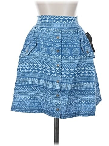 Bebe Denim Skirt (view 1)