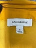 Calligraphie 100% Polyester Yellow Long Sleeve Blouse Size S - photo 7