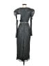Mac Duggal 100% Polyester Metallic Silver Gray Cocktail Dress Size 2 - photo 2