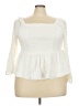 Torrid Ivory 3/4 Sleeve Blouse Size 3X Plus (3) - photo 1