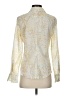Gap Print Yellow Long Sleeve Blouse Size S - photo 2